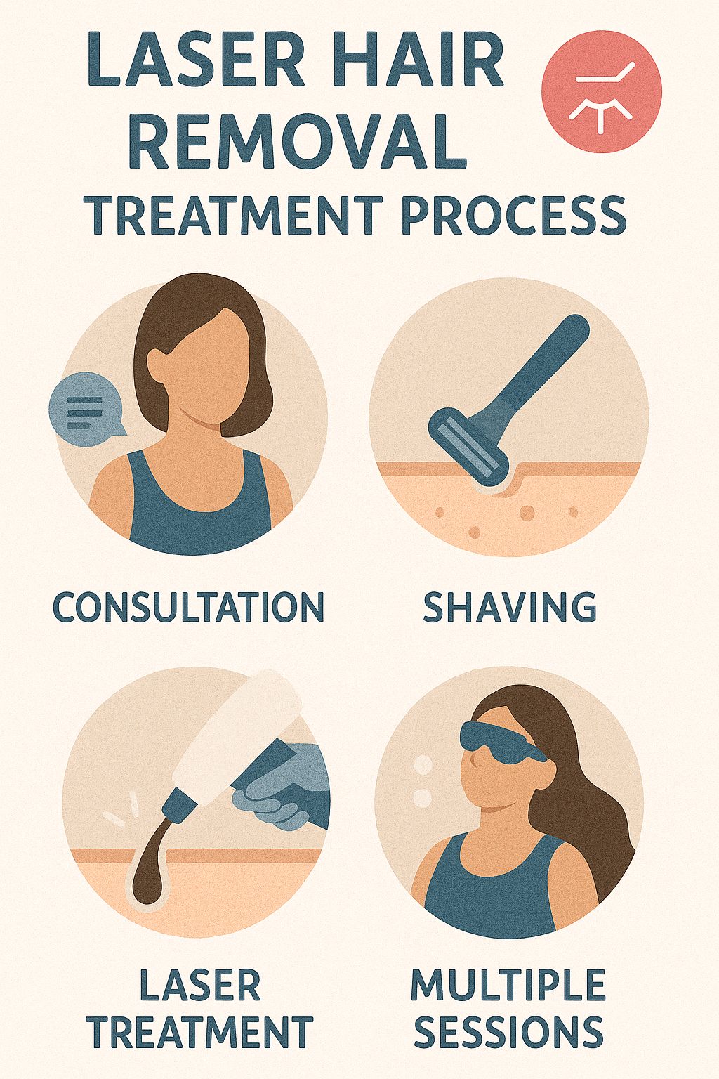 Laser Hair removal treatment process