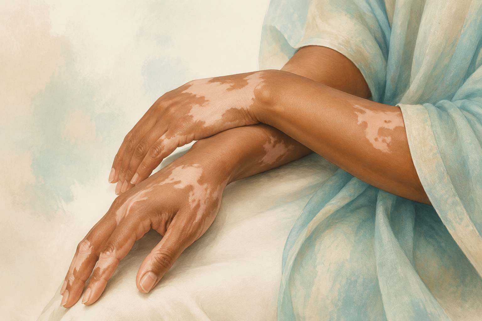Dermatologist discussing a skin examination with an adult patient