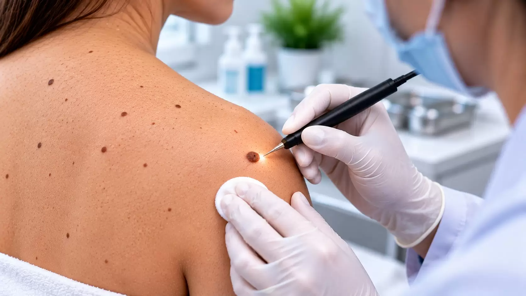 Radiofrequency cautery procedure performed by a dermatologist in Chennai